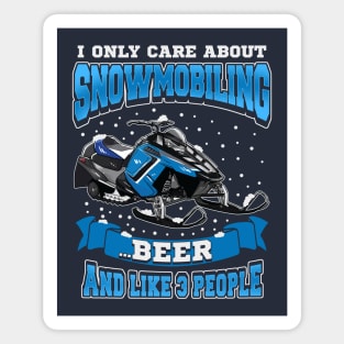 Snowmobile Snowmobiling Beer Funny Magnet